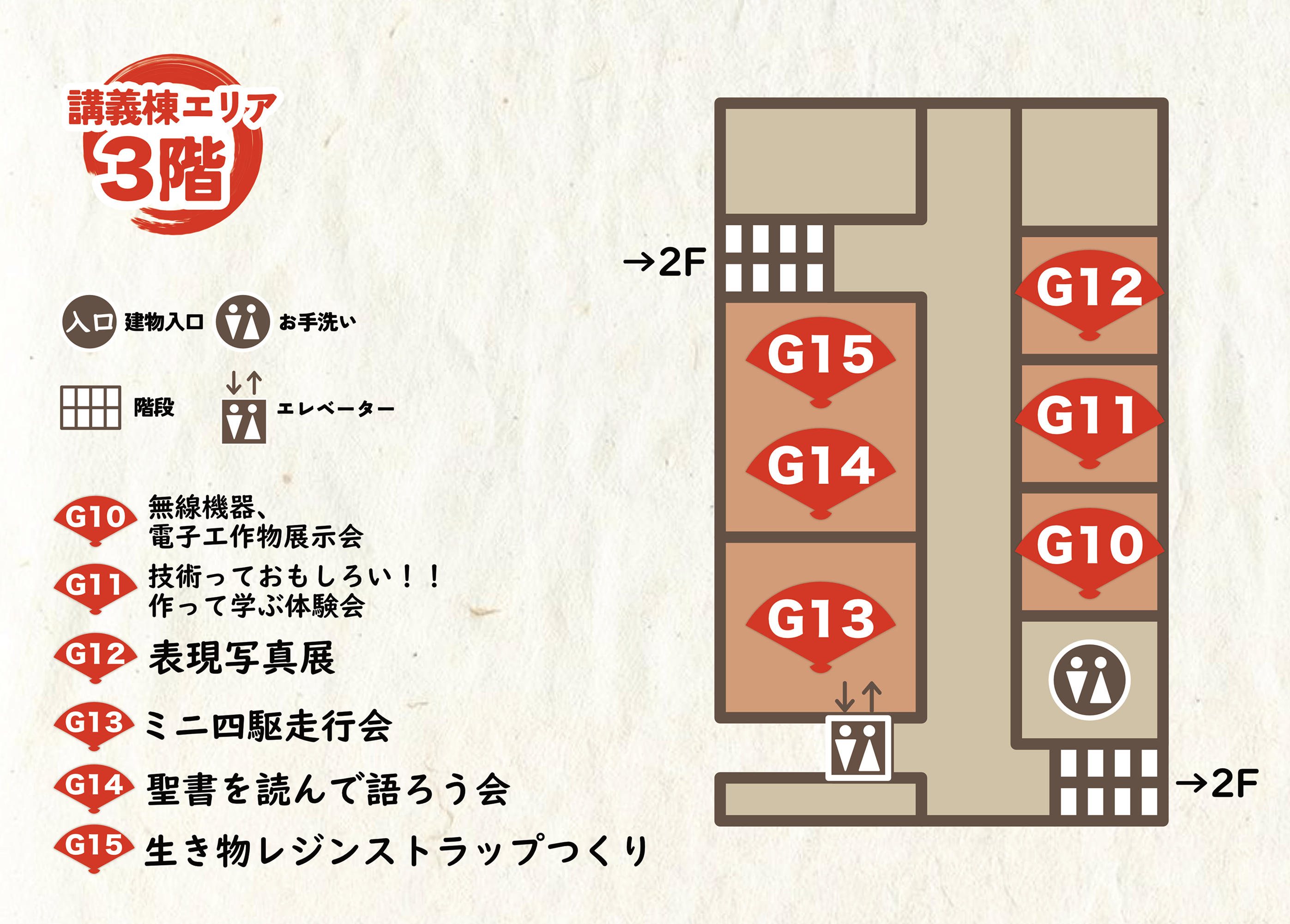 講義棟3F 301室 G10のフロアマップ